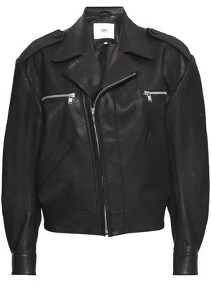 RTA veste en cuir à revers crantés - Noir