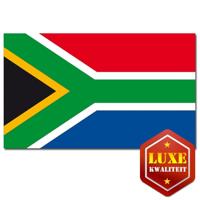 Luxe vlag Zuid Afrika met wapen - 100 x 150 cm - polyester - met ringen - landen