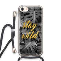 Stay wild: iPhone 8 Transparant Hoesje met koord