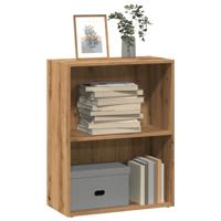 Boekenkast 60x30x77 cm bewerkt hout artisanaal eikenkleurig