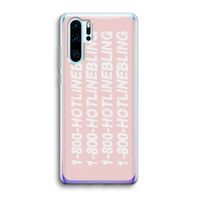 Hotline bling pink: Huawei P30 Pro Transparant Hoesje