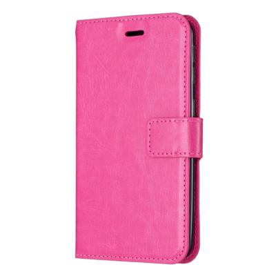 Crazy Horse textuur horizontale Flip lederen draagtas met houder & kaartsleuven & portemonnee & fotolijstjes voor iPhone 11 (Rose)