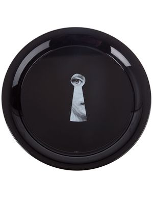 Fornasetti "Serratura on Black" Plateau - Noir