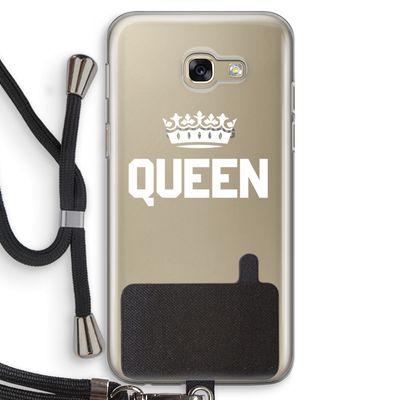 Queen zwart: Samsung Galaxy A5 (2017) Transparant Hoesje met koord