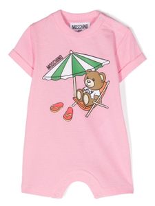 Moschino Kids barboteuse Teddy Bear en coton - Rose