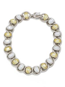 Marni collier en chaîne serti de cristaux - Argent