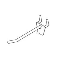 Boardhaak enkel 75mm wit hoh 25mm