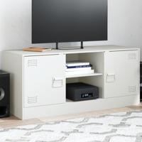 Tv-meubel 99x39x44 cm staal wit - thumbnail