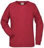 James & Nicholson JN8021 Ladies´ Sweat - /Carmine-Red-Melange - XS