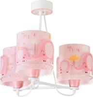 Dalber Kinderkamer hanglampLittle Elephant 3-lichts roze - 61337S