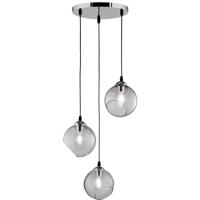 Trio Bollamp Clooney 3x Ø20cm chroom met smoke glas R30073054