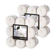 Geur theelichtjes/waxinelichtjes - 36x - Fresh Linen aroma - 4,5 branduren