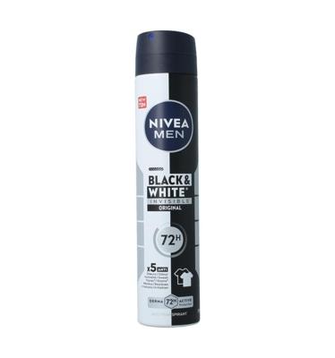 Men deodorant spray invisible black & white