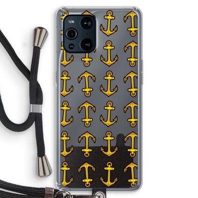 Musketon Anchor: Oppo Find X3 Transparant Hoesje met koord