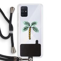 Palmboom: Samsung Galaxy A71 Transparant Hoesje met koord