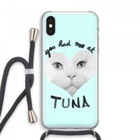 You had me at tuna: iPhone XS Max Transparant Hoesje met koord