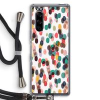 Tropical Dots: Sony Xperia 5 Transparant Hoesje met koord