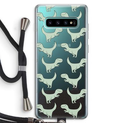 Dinos: Samsung Galaxy S10 Plus Transparant Hoesje met koord