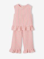 Meisjesset blouse + 7/8e broek rood