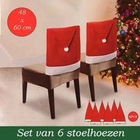 Kerst Stoelhoezen - 6 stuks Kerst Stoelhoezen - 6 stuks