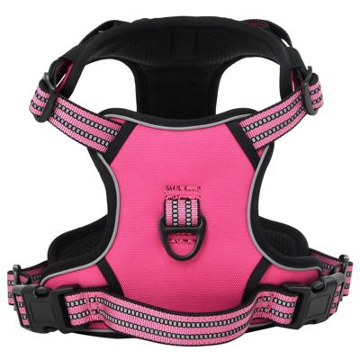 VidaXL Hondentuigje met riem en halsband verstelbaar s roze