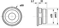 Visaton FRWS 5 - 4 Ohm 2 inch 5 cm Breedband-luidspreker 4 W 4 Ω Zwart - thumbnail