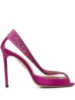 Aquazzura escarpins à ornements en cristal 105 mm - Rose