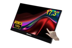 Verbatim PMT-17 Touchscreen monitor Energielabel: A (A - G) 43.9 cm (17.3 inch) 1920 x 1080 Pixel 16:9 6 ms HDMI, USB 2.0, USB-C, Hoofdtelefoon (3.5 mm