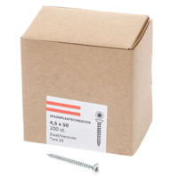 Hoenderdaal Fasteners Hoenderdaal spaanplaatschroef verzinkt platkop voldraad torx tx25 4.5x50 | 200 stuks - 0206.01.33901