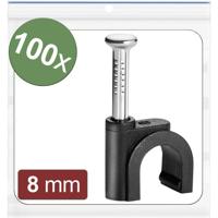 Quadrios 24CA432 Spijkerclip 24CA432 Bundel-Ø (bereik) 5 tot 8 mm Zwart 100 stuk(s)