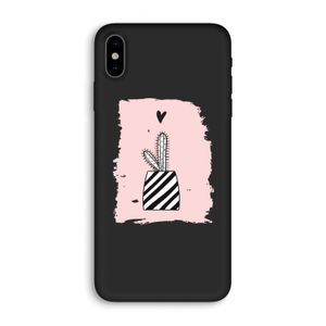 Zwart-wit cactus: iPhone XS Biologisch afbreekbaar hoesje