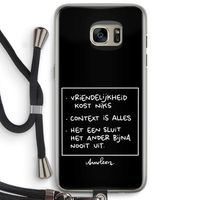 Mijn Motto's: Samsung Galaxy S7 Edge Transparant Hoesje met koord