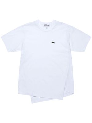 Comme Des Garçons Shirt x Lacoste t-shirt à design asymétrique - Blanc
