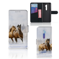 OPPO Reno2 Telefoonhoesje met Pasjes Paarden - thumbnail