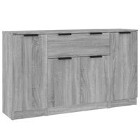 The Living Store Dressoir - Grijs Sonoma Eiken - 30 x 30 x 70 cm - Met deur - thumbnail