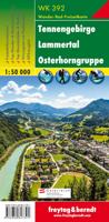 Fietskaart - Wandelkaart 392 Tennengebirge - Lammertal - Osterhorngruppe | Freytag & Berndt Fietskaart - Wandelkaart 392 Tennengebirge - Lammertal - Osterhorngruppe | Freytag & Berndt