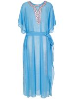 Olympiah robe-caftan à effet de transparence - Bleu