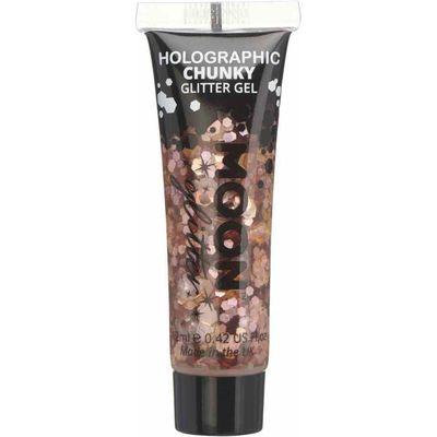 Moon Creations Chunky Glittergel voor lichaam en gezicht - rose goud - 12 ml