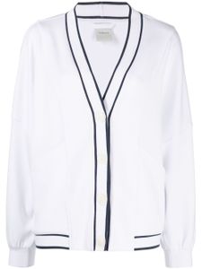 Varley cardigan rayé à design bicolore - Blanc