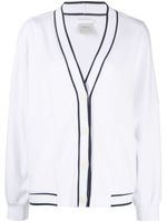 Varley two-tone striped buttoned cardigan - Blanc - thumbnail