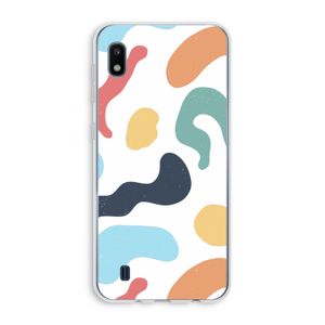 Memphis Shapes Blue: Samsung Galaxy A10 Transparant Hoesje