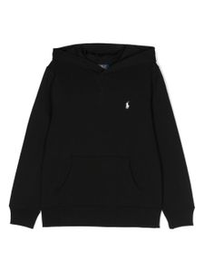 POLO RALPH LAUREN KIDS hoodie en coton mélangé à logo brodé - Noir