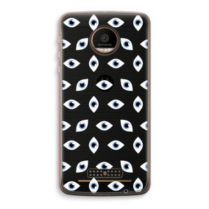 Eyes pattern: Motorola Moto Z Force Transparant Hoesje
