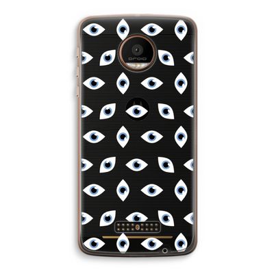 Eyes pattern: Motorola Moto Z Force Transparant Hoesje