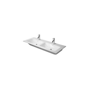 Duravit ME By Starck Dubbele Wastafel 130x49x18 cm Keramiek Glanzend Wit