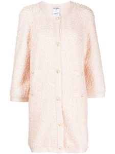 CHANEL Pre-Owned veste volantée à col rond - Rose