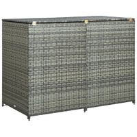 Containerberging dubbel 148x77x111 cm poly rattan antraciet - thumbnail