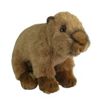 Knuffeldier Capybara - zachte pluche stof - premium kwaliteit knuffels - bruin - 18 cm   - - thumbnail