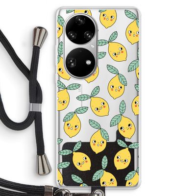 Citroenen: Huawei P50 Pro Transparant Hoesje met koord