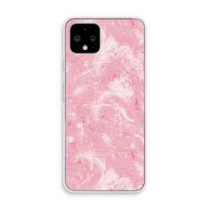 Abstract Painting Pink: Pixel 4 Transparant Hoesje